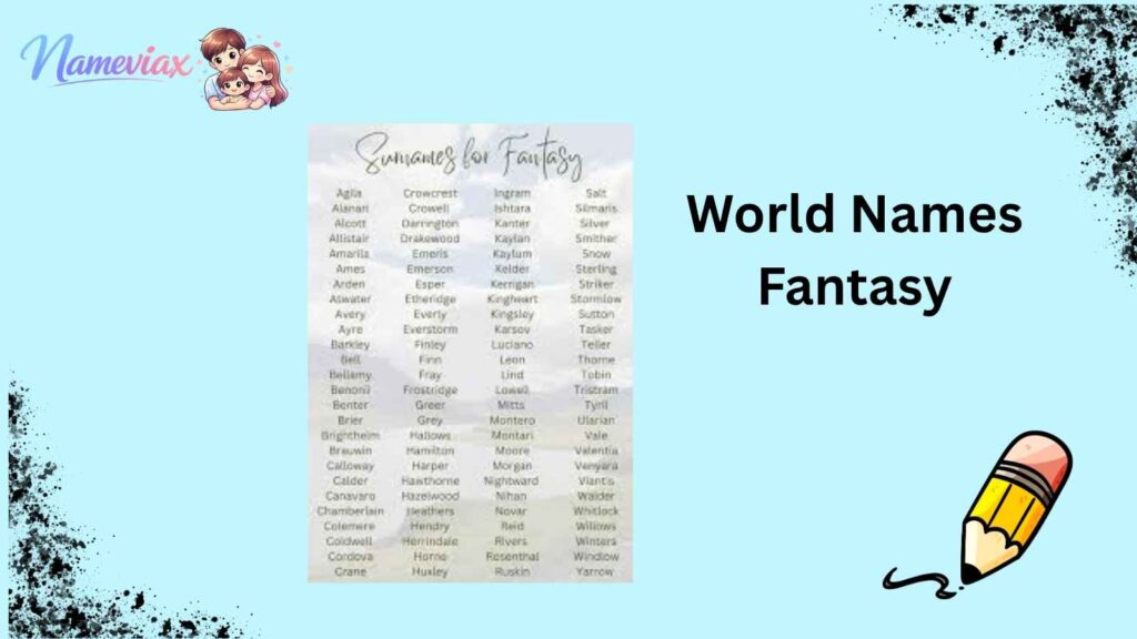 World Names Fantasy