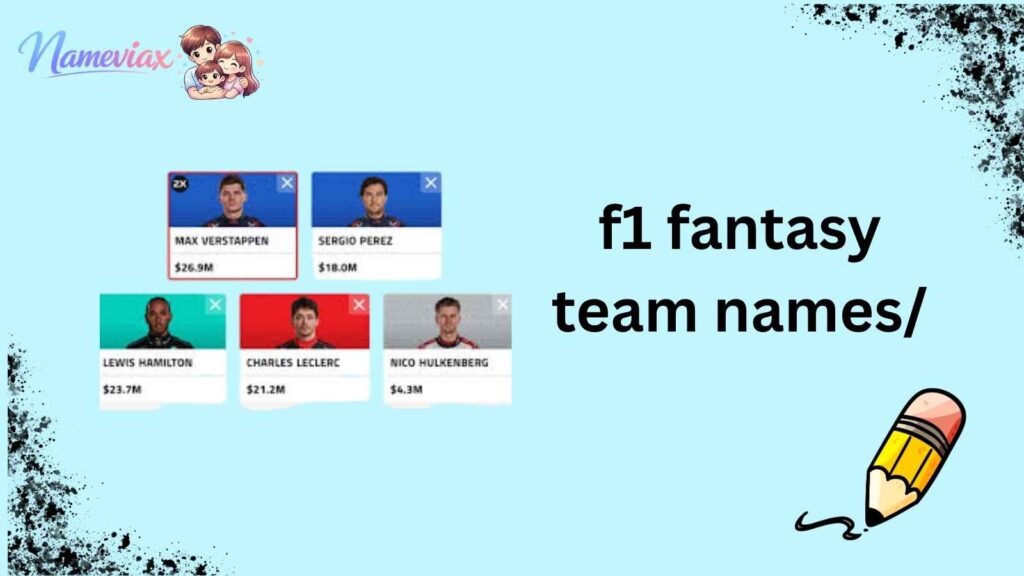 f1 fantasy team names/
