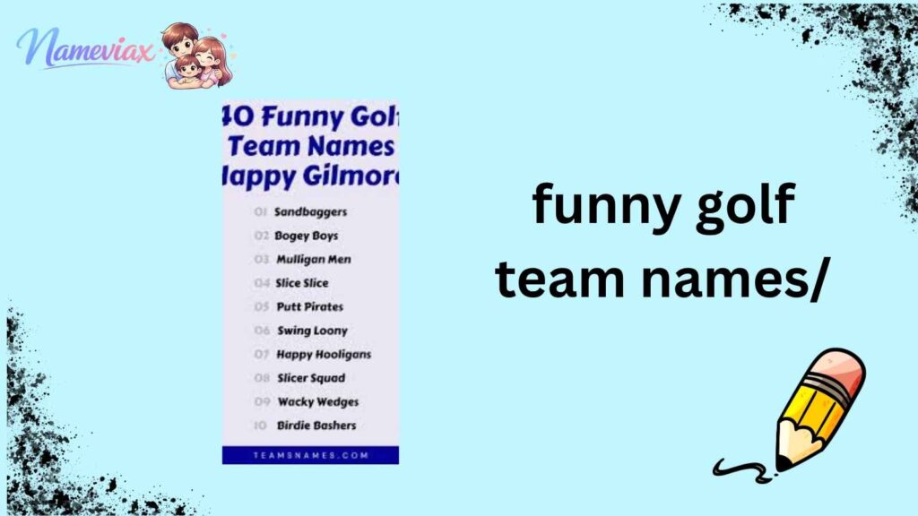 funny golf team names/