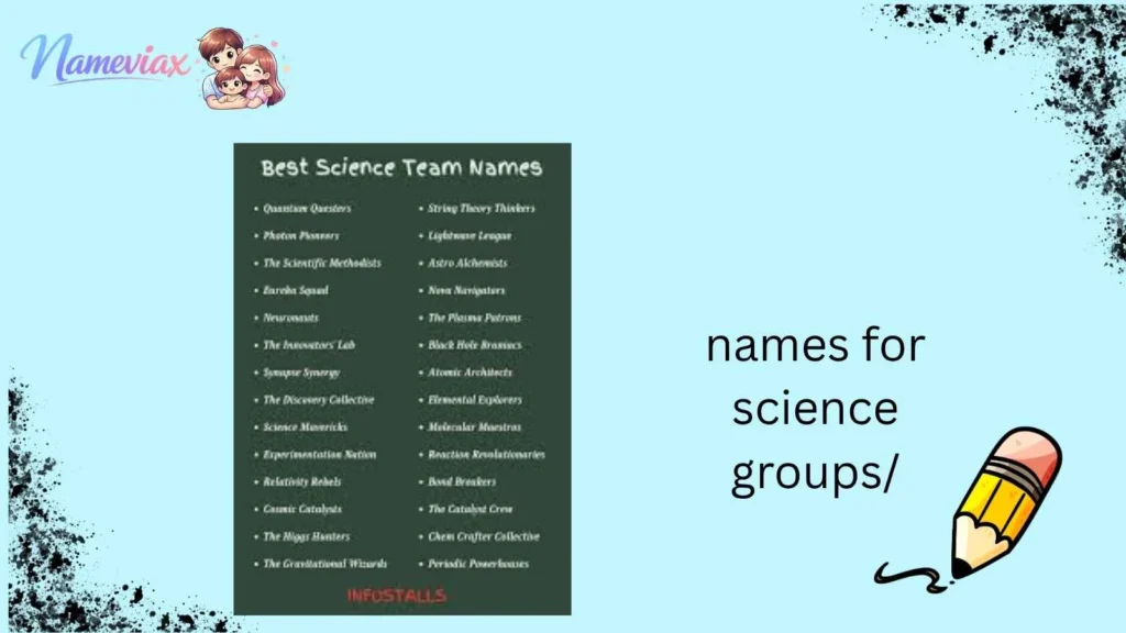 names for science groups/