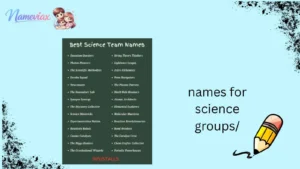 names for science groups/